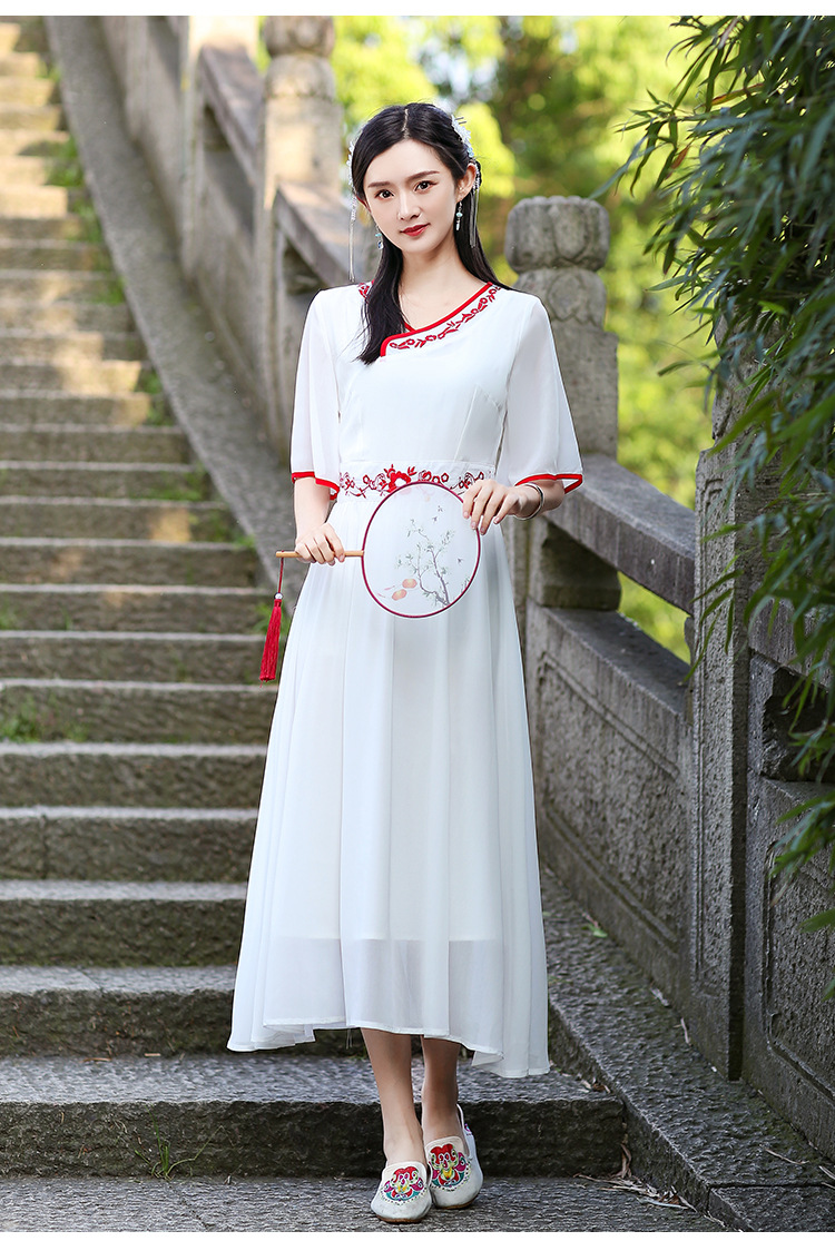 ahm-olz1003仙女雪纺古风连衣裙 tzw