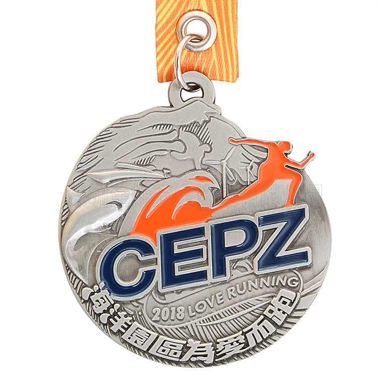 金属压铸烤漆镂空奖牌定制高档电镀玫瑰金奖牌越野赛活动奖牌定做