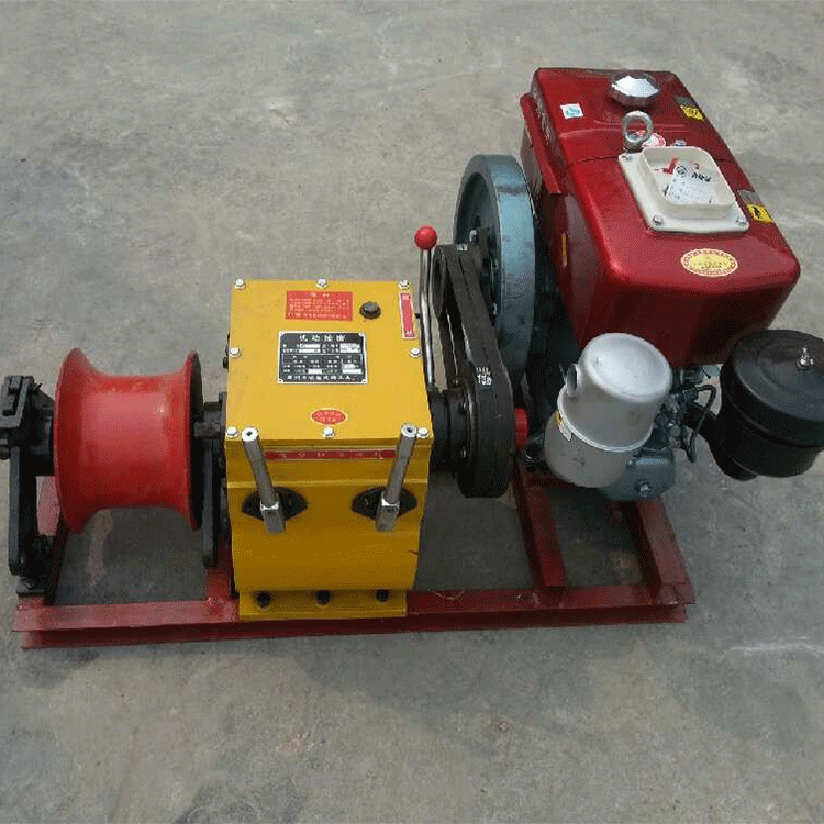 电缆施工供应 3t机动绞磨 汽油绞磨机 带轮式绞磨机厂家直销