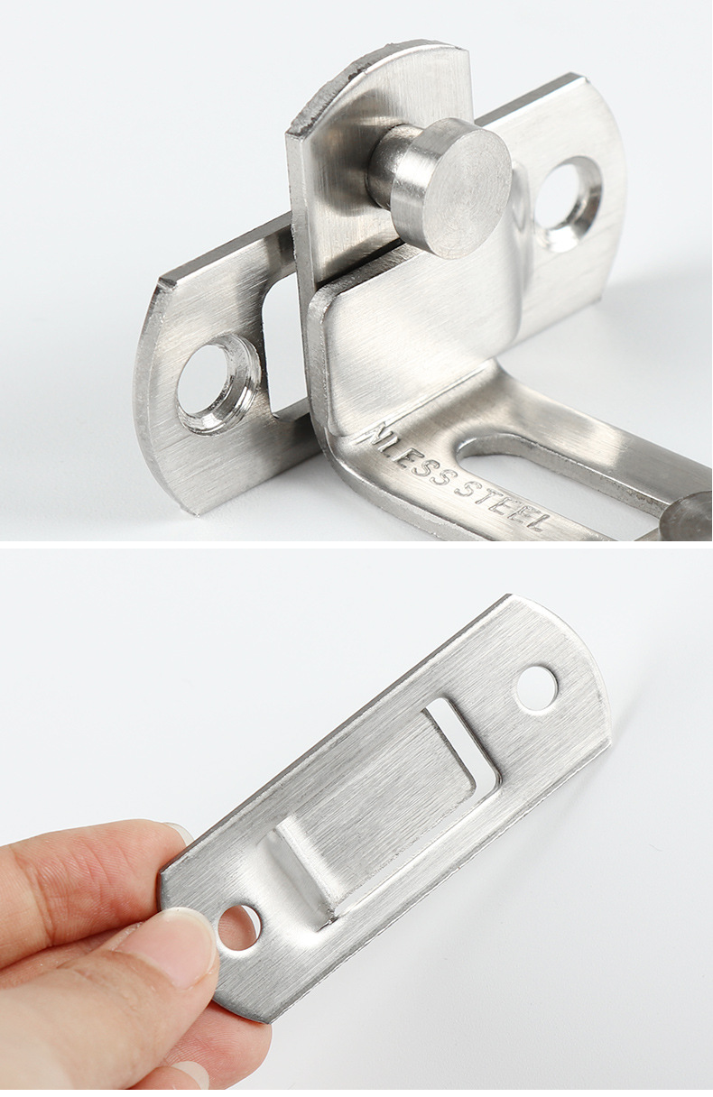 不锈钢90度角门扣 老式门搭扣防盗门五金配件 移门锁扣直角搭扣插