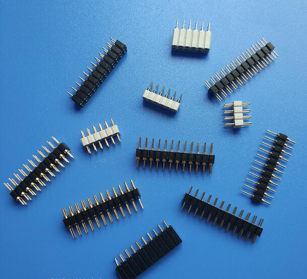 254mm间距双头圆孔排针排母单双排40p环保镀金支持定制