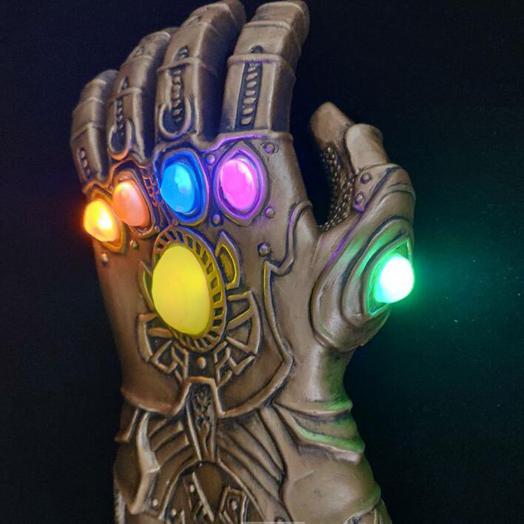 复仇者联盟4灭霸手套无限手套发光cos道具萨诺斯复联手套成人儿童