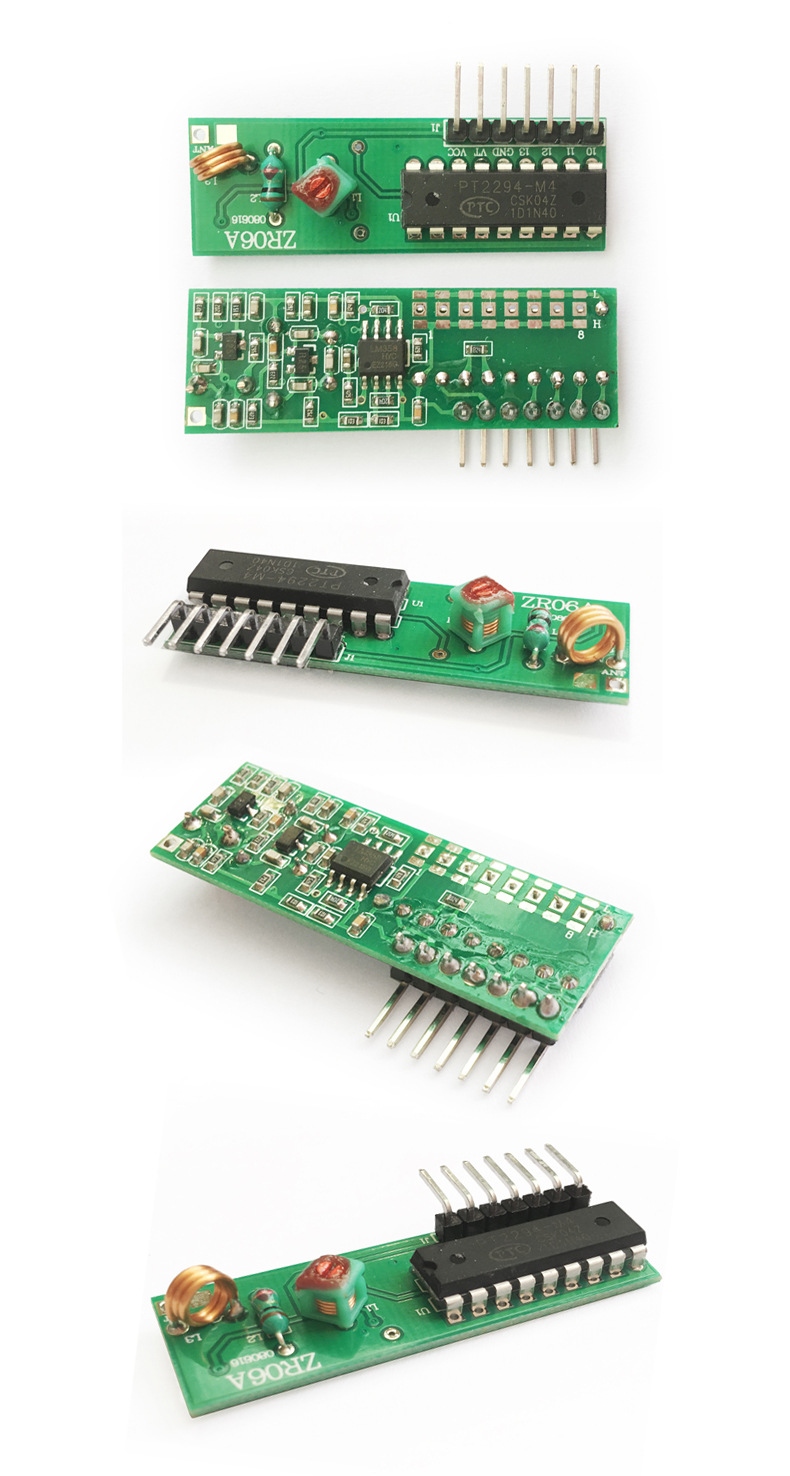 超再生带解码接收头433固定码pt2272-m4/l4/t4 无线遥控开关模块