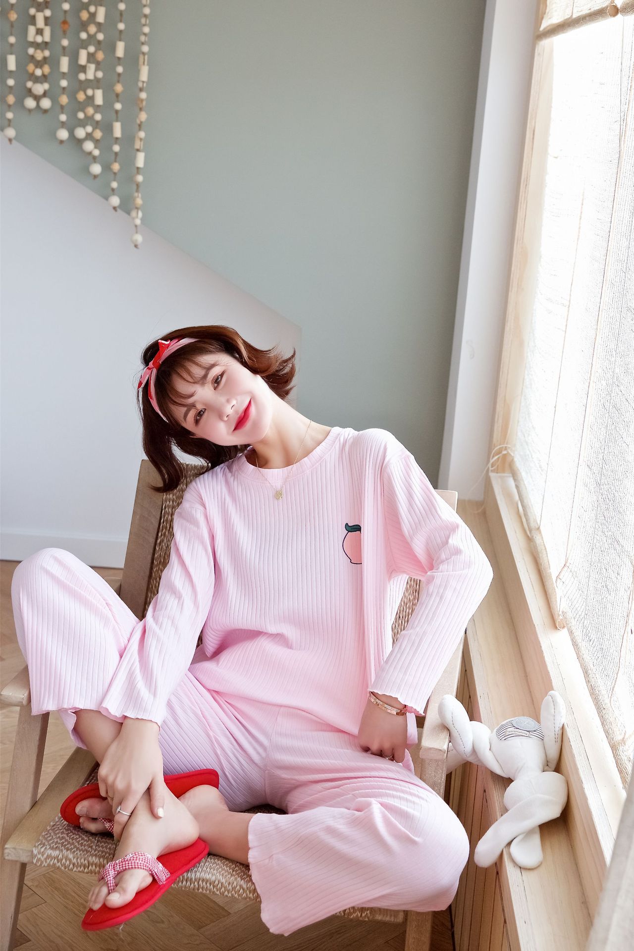 2020韩版女水果纯棉睡衣女冬套装可爱大码两件套秋冬可外穿家居服