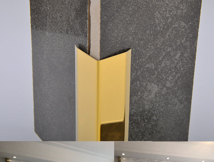 厂家直销304不锈钢踢脚线护角金属墙角防撞条墙纸阳角线包角贴