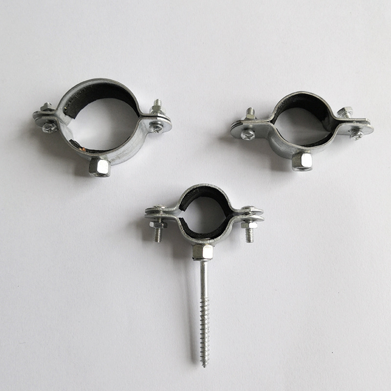 ppr金属管卡镀锌金属给水20 25 32 40 50 63 75-200 pvc包胶管卡