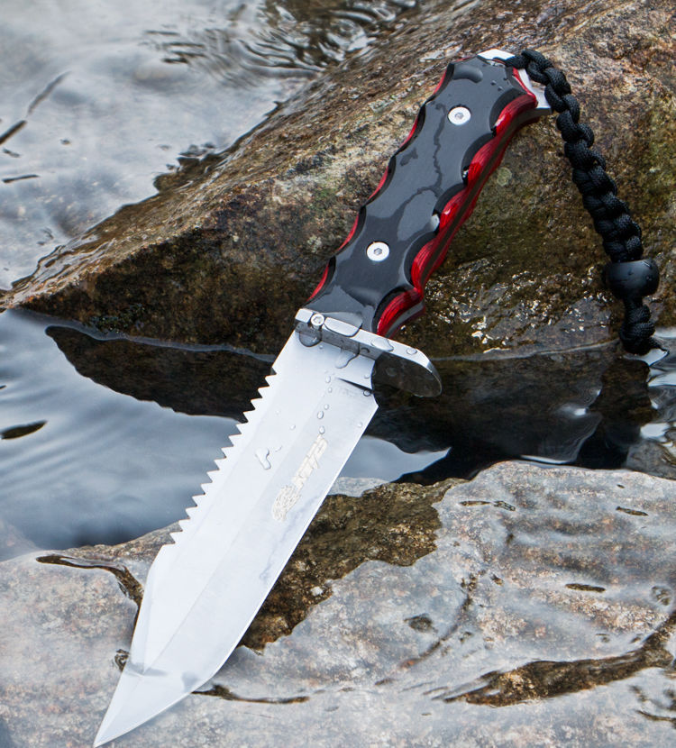 户外高精密锻打野外求生直刀军刀猎刀多功能战术打猎防身非折叠刀