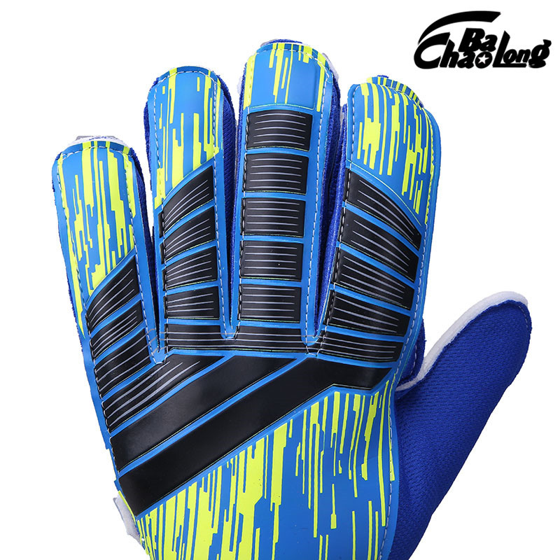 亚马逊成人足球守门员护指皮革手套 加厚乳胶运动护手厂家批发