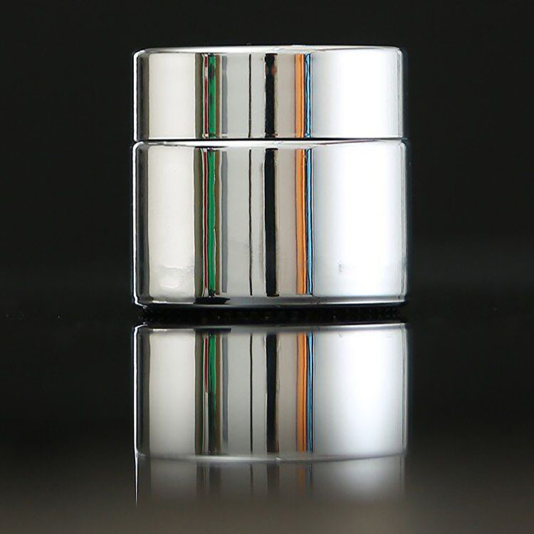 高档20ml电镀银色膏霜瓶 30克化妆品分装瓶玻璃精油面霜瓶 小空瓶