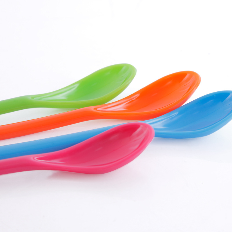 Factory Direct Sales Long Handle Plastic Spoon Dessert Spoon Soup Spoon Children Spoon Ice Cream Drink Spoon 0755-2