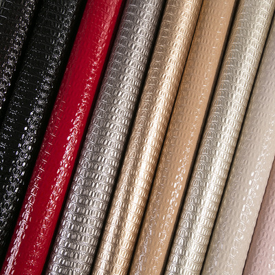 广州诚品新款2019年工艺装饰革冲孔纹pu压纹皮革料硬包pu革皮料