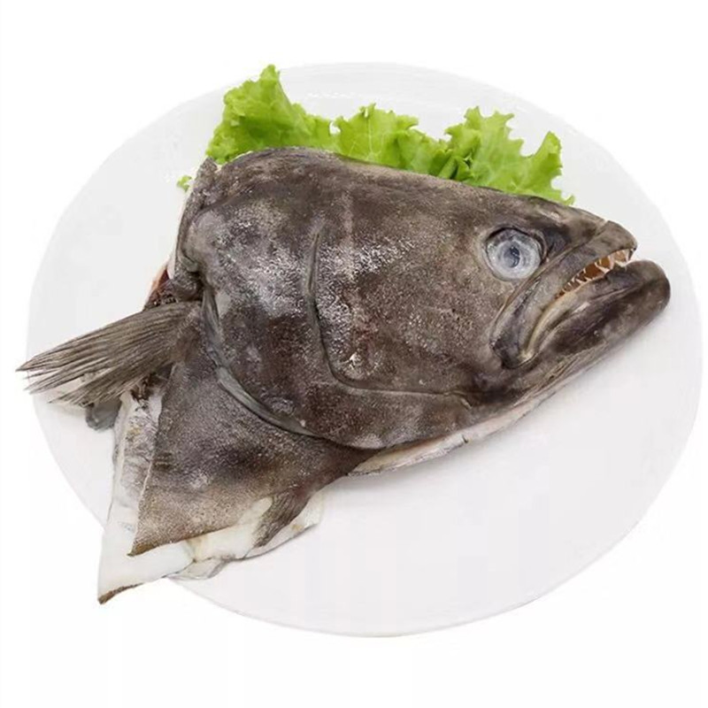 鸦片鱼头 400-500克 鲽鱼头无冰速冻比目鱼头深海冷冻碟鱼