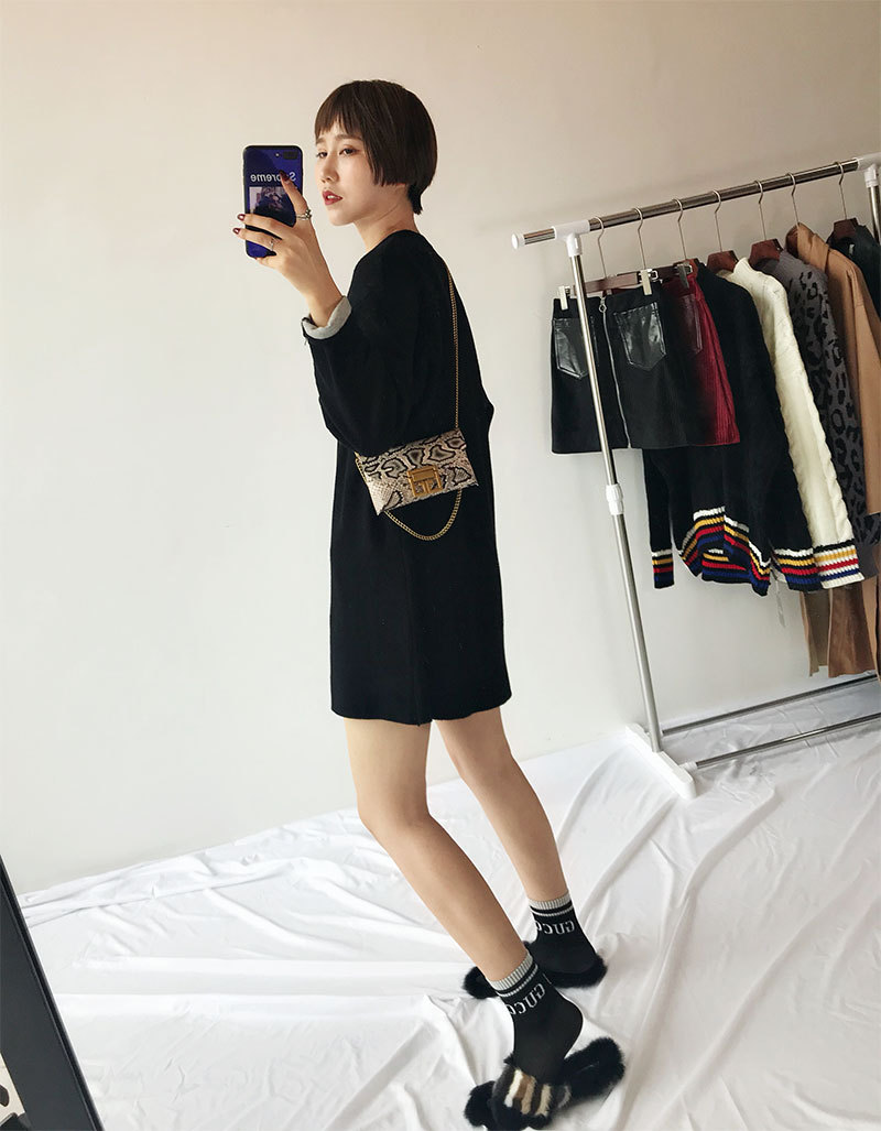 腰包女士2019夏新款女包ins超火手机包蟒蛇纹单肩迷你 女士腰包女