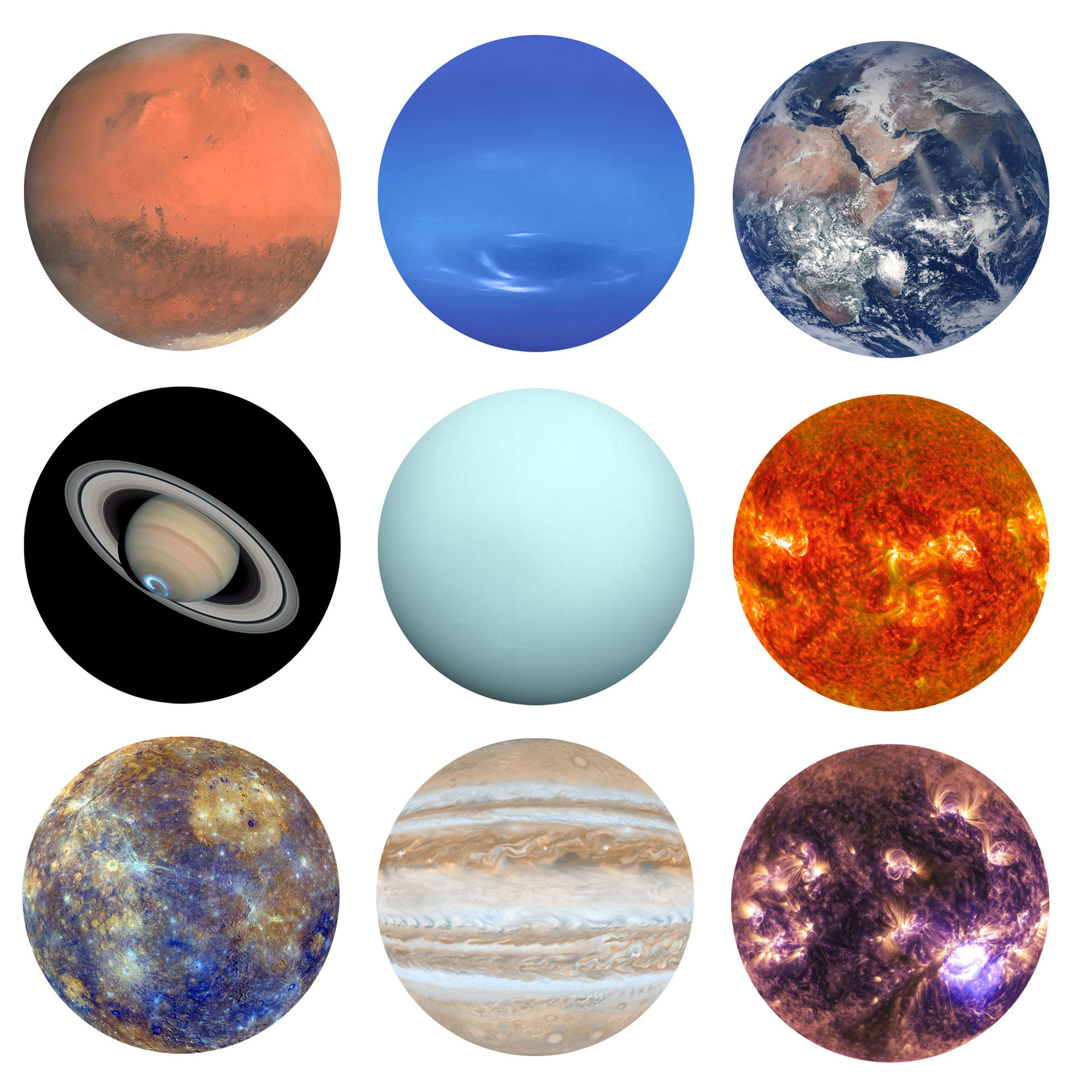 亚马逊9个一套太阳系行星生日蛋糕插牌贴纸 派对甜品台蛋糕插签