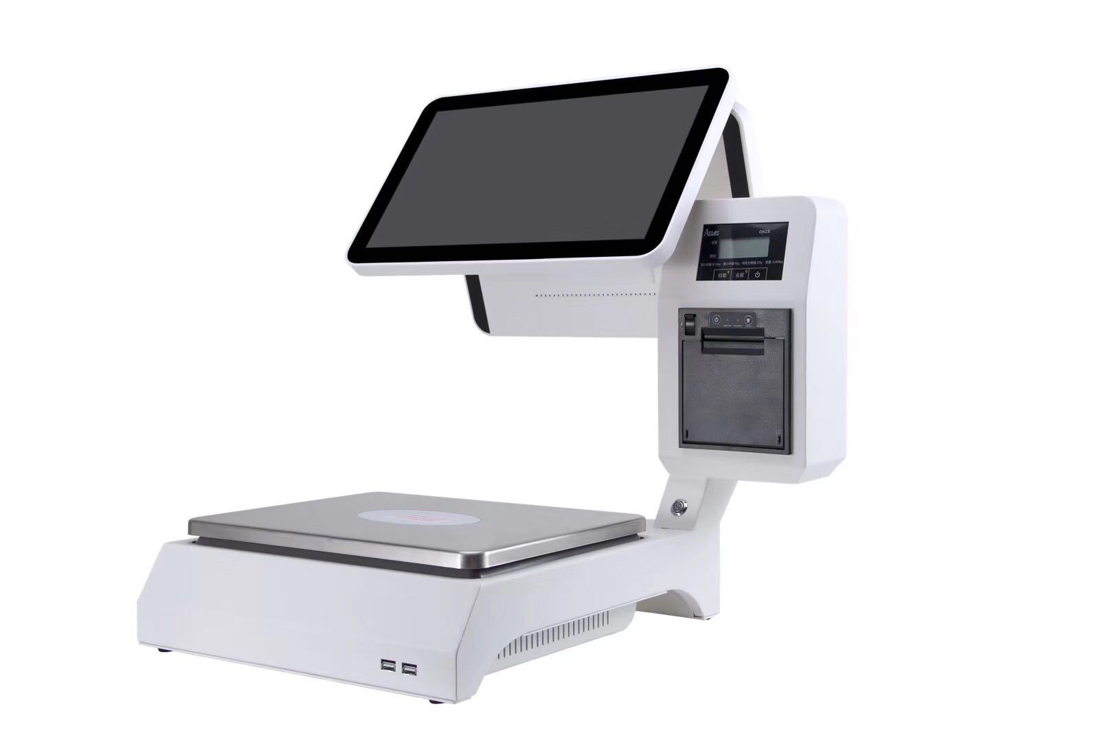 首讯c3触屏电子收银秤 水果称重双屏收银 超市熟食蔬菜收银一体称