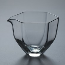 日式手工玻璃公道杯分茶器六角透明公杯加厚匀杯耐热茶海功夫茶具