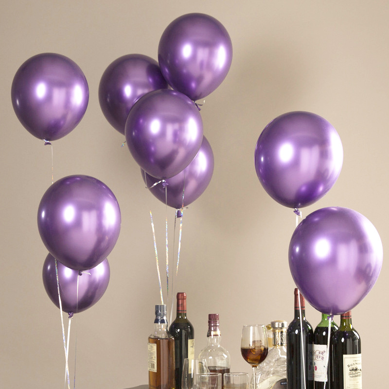 12-Inch Metallic Rubber Balloons 3.2G Thickened Pearlescent Metallic Balloon Wedding Party Decoration Layout Balloon