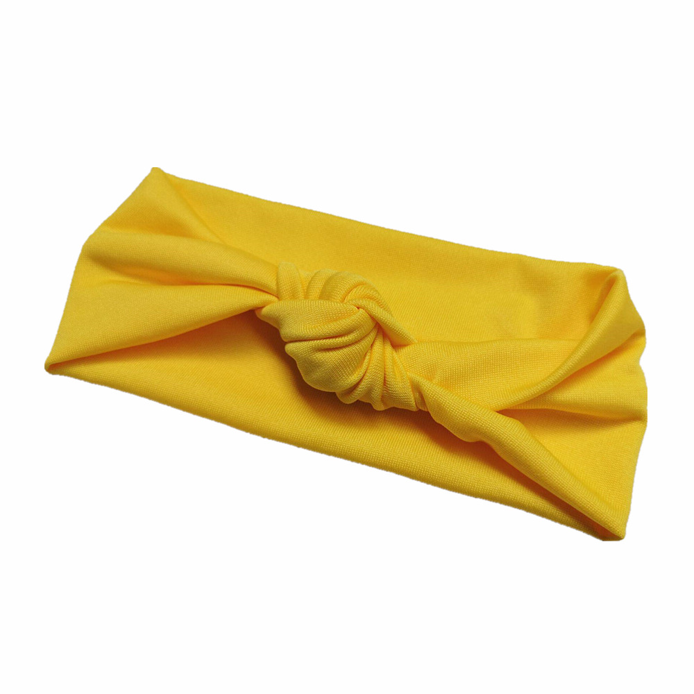 新款欧美儿童发带 弹力布打结头带宝宝头饰 牛奶丝发箍现货批发