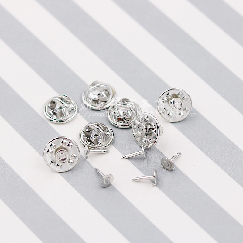 胸针领针背扣刺马针底座通用扣子蝴蝶扣胸章徽章扣diy饰品配件