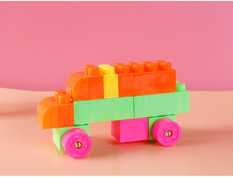 淘宝地摊玩具8809袋装积木风车积木多色儿童塑料益智玩具