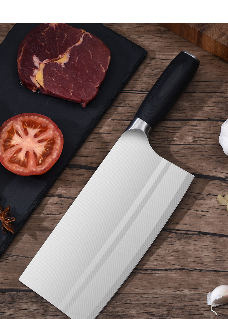 刀具小菜刀 家用厨切刀 阳江不锈钢厨房 砍骨剁骨多用刀 定制logo