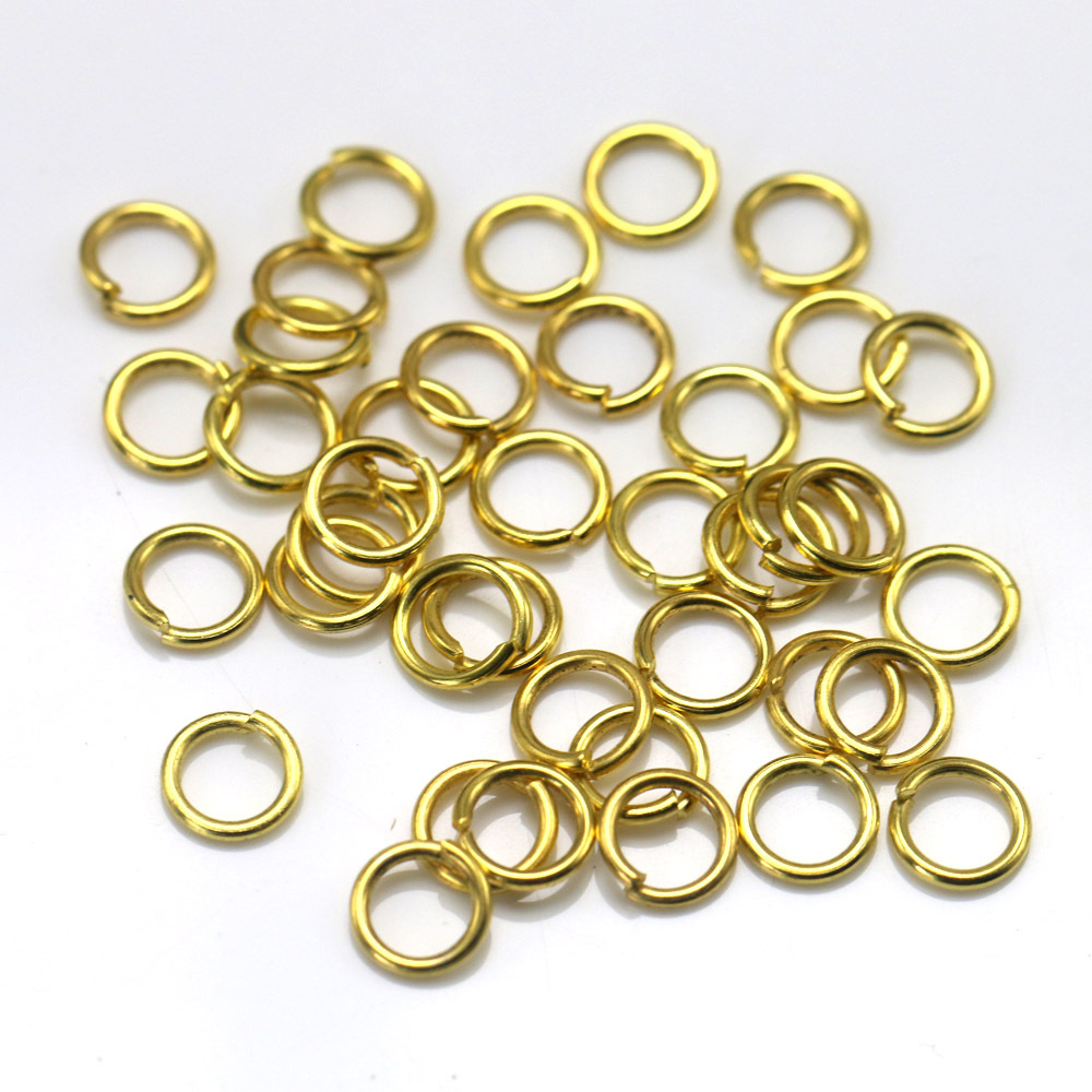 100克/包 金银铜色4-16mm开口环串珠闭口环连接圈开口圈diy饰品
