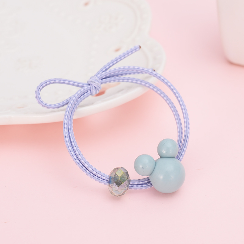 新款韩国手工编织头绳双层大小珍珠打结发绳发圈简约皮筋丸子头饰