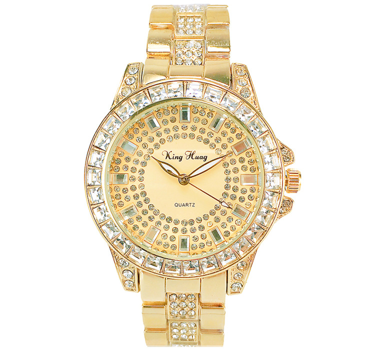 新款跨境电商外贸满天星满钻手表大表盘diamond手表现货