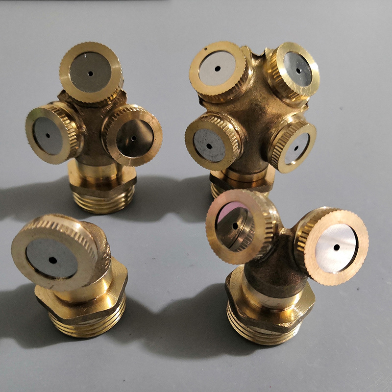 工地降尘喷雾喷头雾化农用三喷嘴喷头 园林园艺绿化雾化灌溉喷头