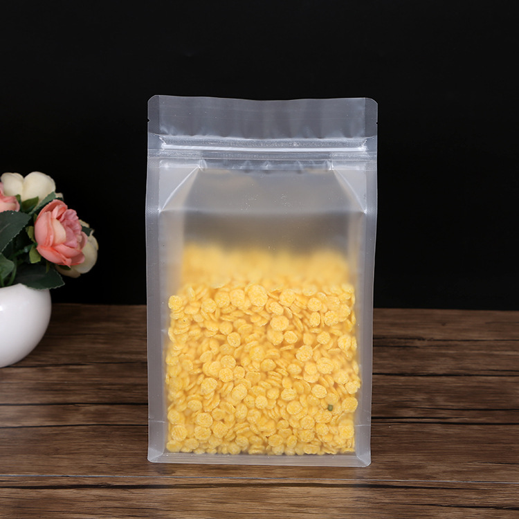 八边封食品包装袋通用袋批发磨砂干果零食密封袋塑料自立自封袋