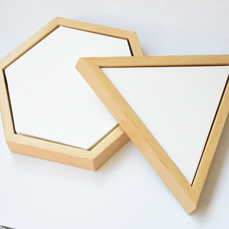 六边形三边形油画框手绘用免装裱异形六角装饰画框含外框空白画布