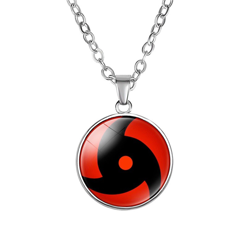 Anime Peripheral Accessories Naruto Time Stone Pendant Necklace Nine Magatama Cycle Sharingan Necklace