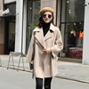 Double-sided it Cashmere coat 2019 Autumn and winter new pattern Korean Edition High-end Mid length version Easy Lapel Woolen coat Double-sided it Cashmere coat 2019 Autumn and winter new pattern Korean Edition High-end Mid length version Easy Lapel Woolen coat