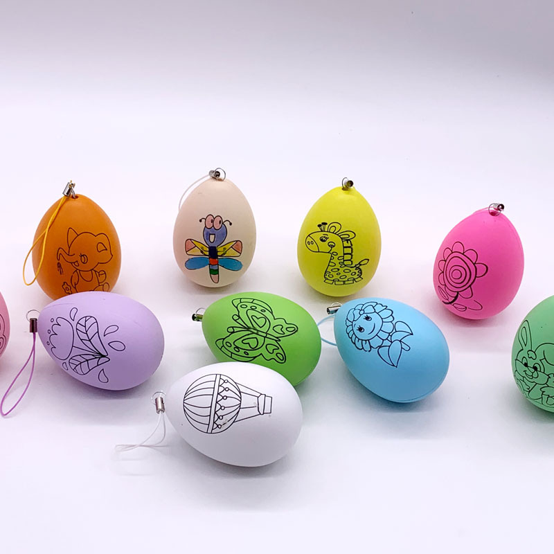 彩色仿真鸡蛋壳儿童幼儿园创意diy绘画涂鸦彩蛋端午节手工制作材