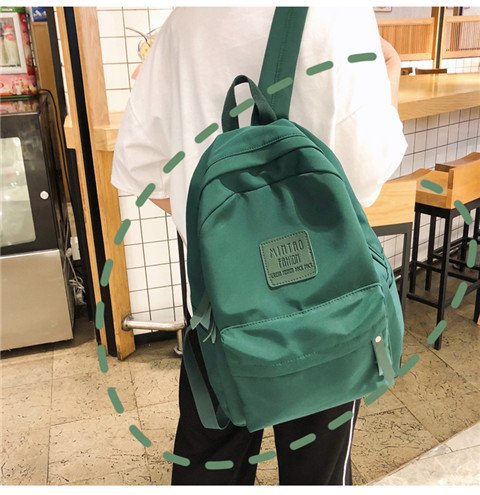 Factory Wholesale Korean Fashion Solid Color High School Student Leisure Waterproof Backpack Vintage Style Girl Mori Schoolbag