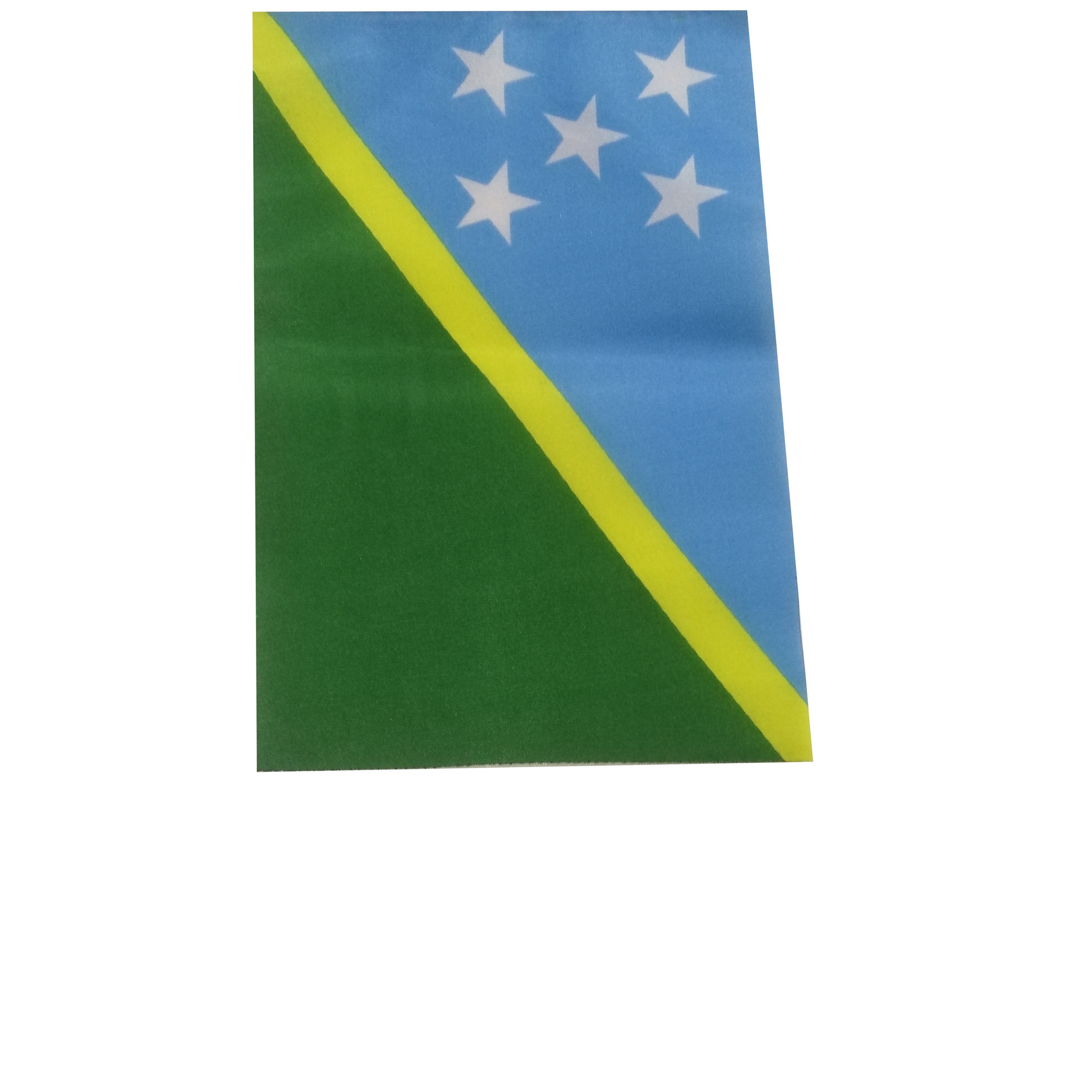 所罗门群岛国旗旗帜手摇旗双面印刷涤纶布料可来样订做厂家直销