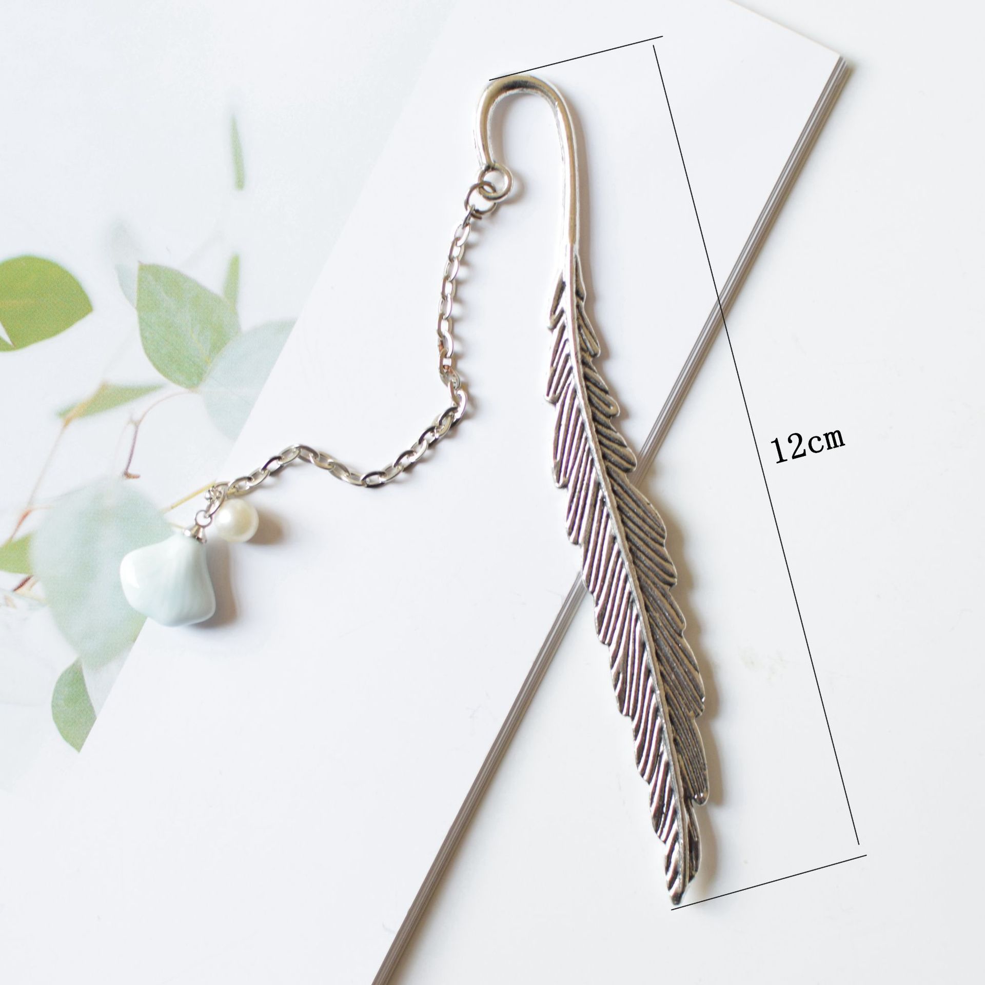 厂家直销金属羽毛书签牛皮纸书签文创礼品古典创意学生文具送老师