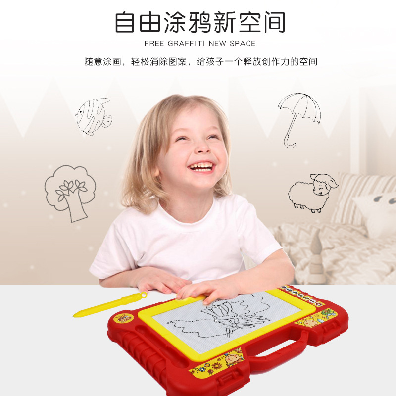 Small Size Mini Cartoon Magnetic Drawing Board Black and White Drawing Board Children's Early Education Educational Plastic Tablet Toys Wholesale