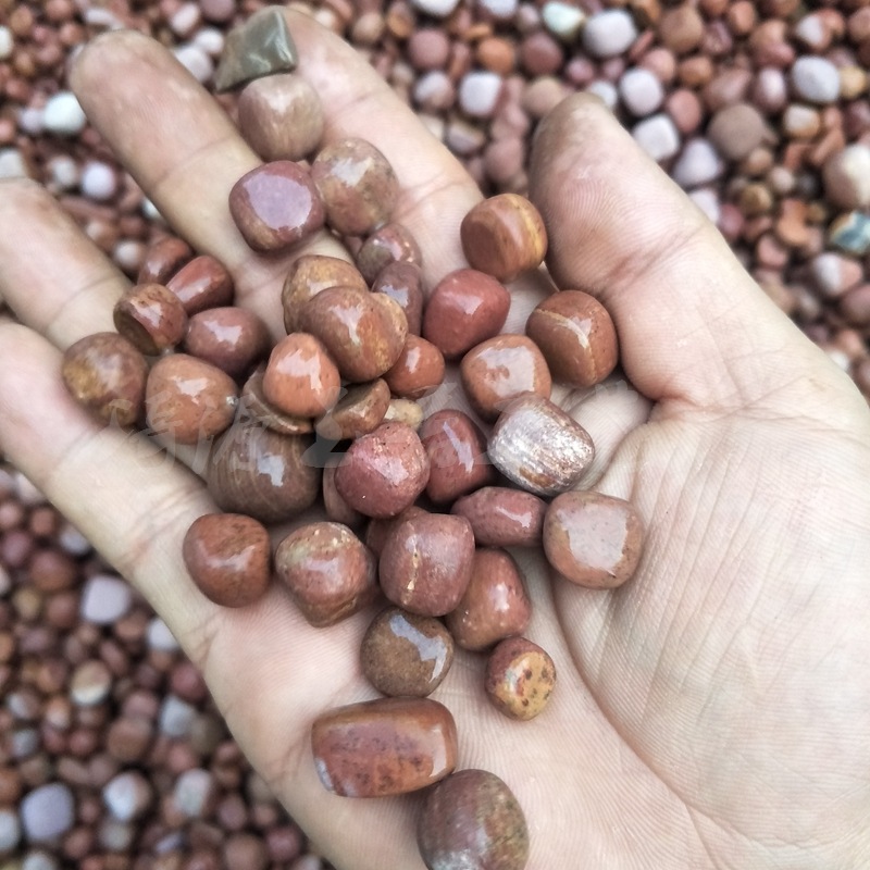 泗水红砭石颗粒碎石红砭石8-16mm散珠配件