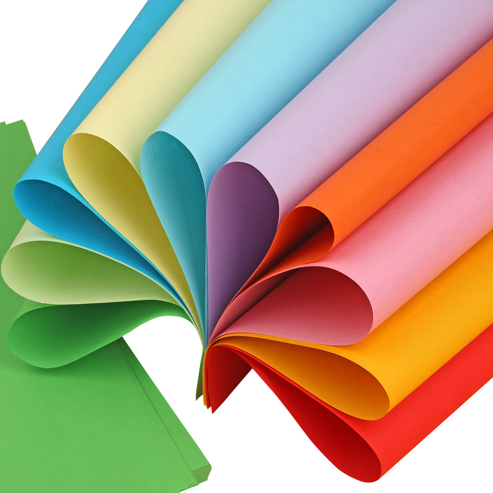70克彩纸a4复印纸 彩色打印纸 幼儿园儿童小朋友手工diy折纸