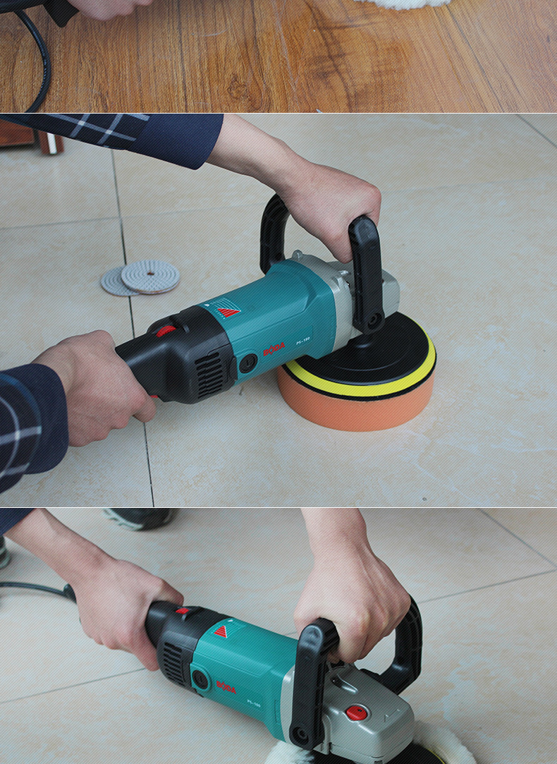 博大抛光机汽车美容打蜡机封釉机家用瓷砖地板打磨机电动工具