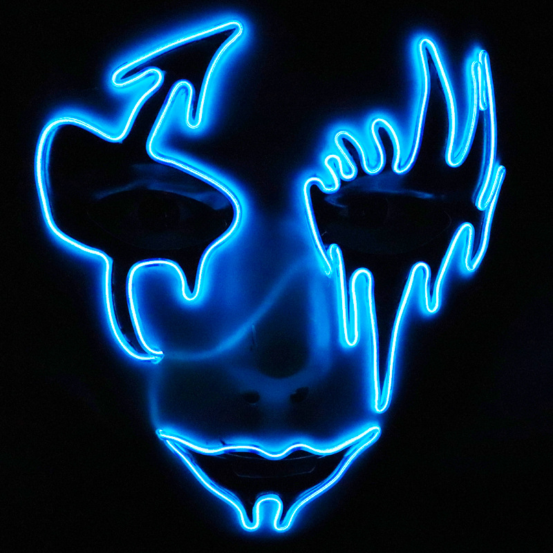 闪城品牌参谋万圣节蜡烛人骷髅面具假发光头盔cos鬼屋密室血滴子丧尸