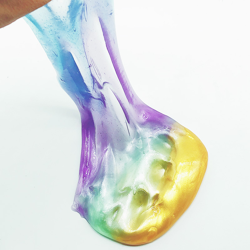 珠光起泡胶拼色不混色珠光帐篷泥水晶泥彩泥亚马逊