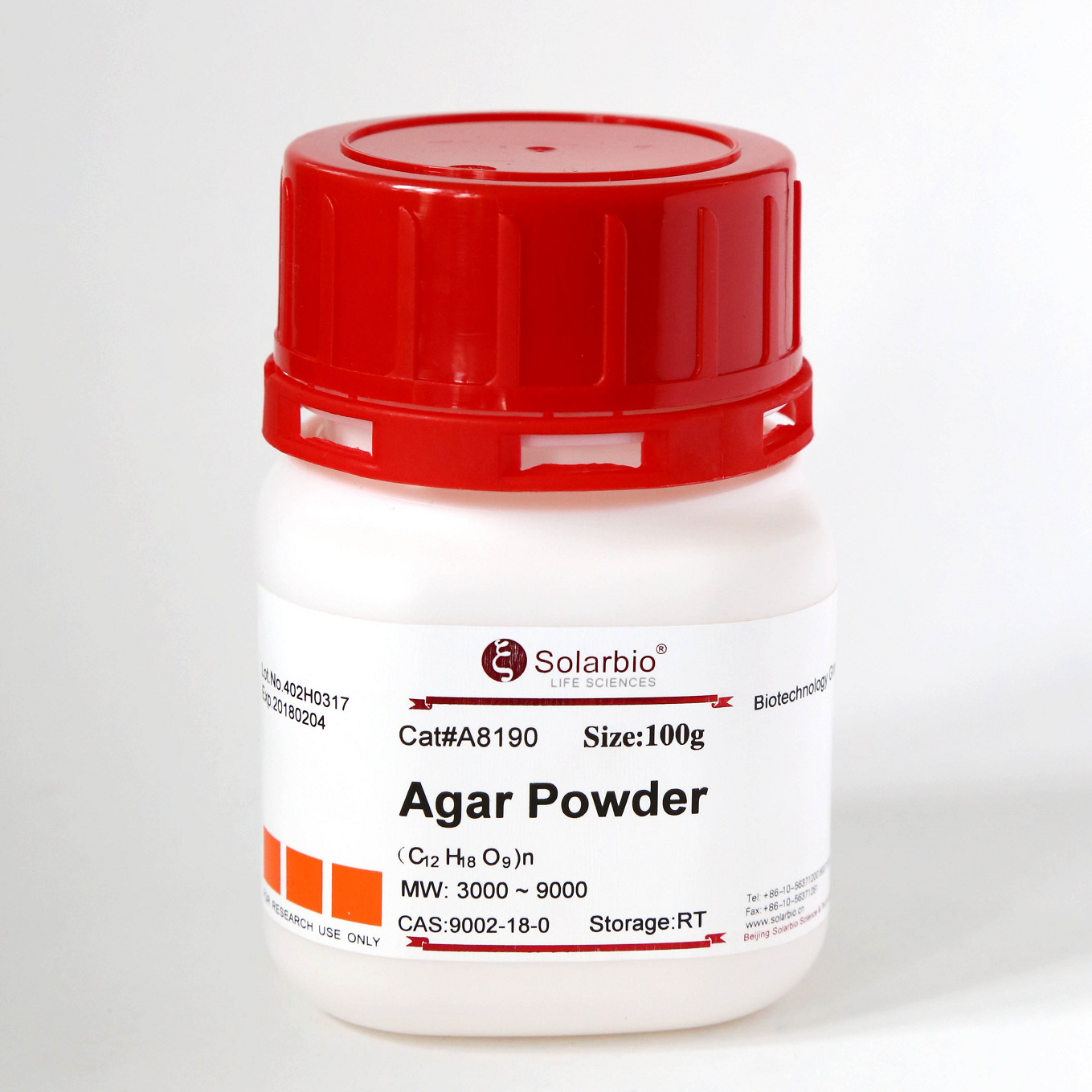 琼脂粉 a8190 厂家直销,质量保证, agar,powder 索莱宝
