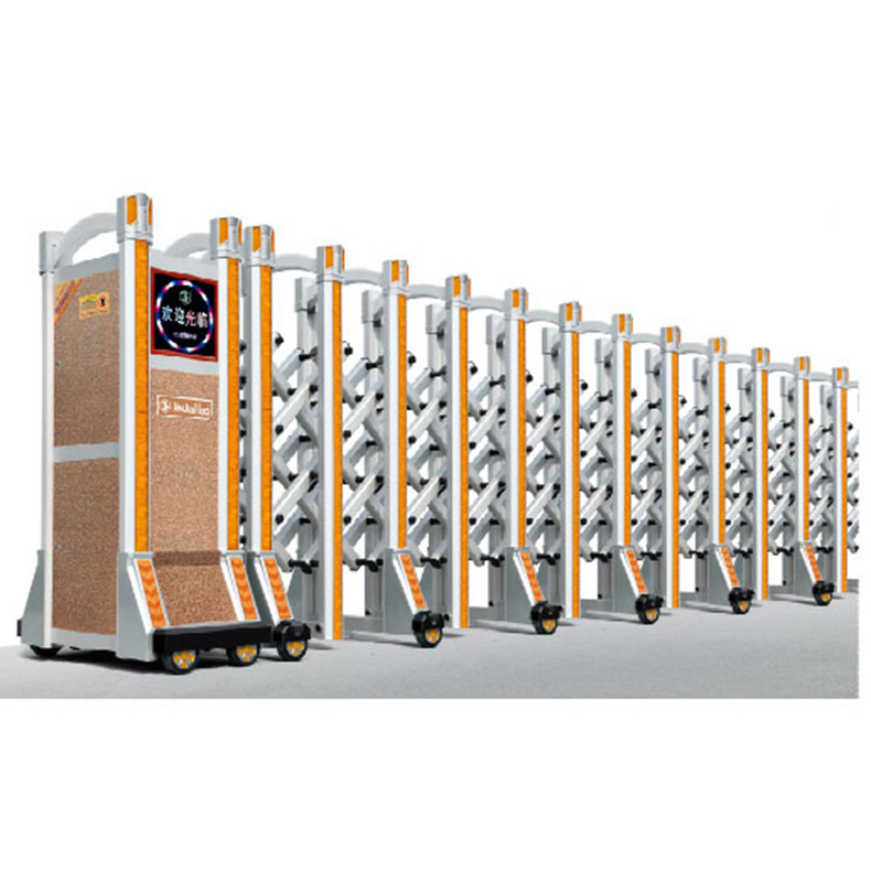 安百年电动伸缩门小区推拉铝合金折叠电动门供应单位工厂大门自动