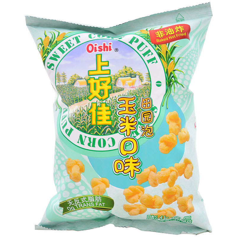 上好佳玉米田园泡40g/包膨化休闲食品 办公室外出最佳食品
