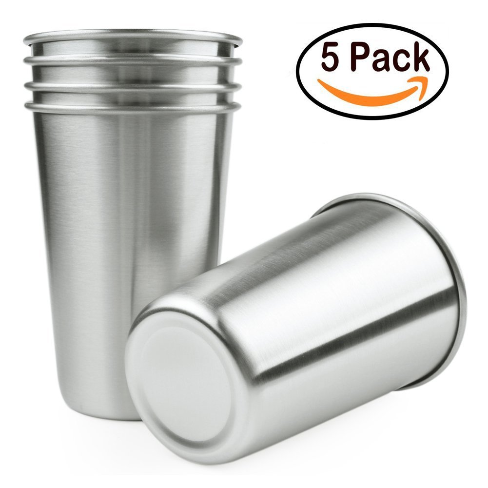 亚马逊单层不锈钢拉伸啤酒杯  304磨砂 0.5mm厚度