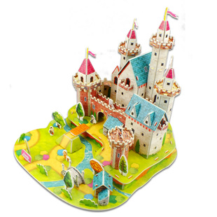 地摊畅销3d立体拼图益智开发玩具智力城堡拼装模型儿童定制puzzle