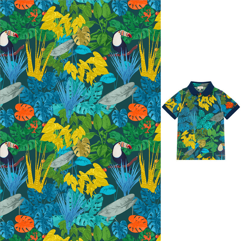 数码热转移印花雪纺底布时装面料供应大量花型供客选择支持定做