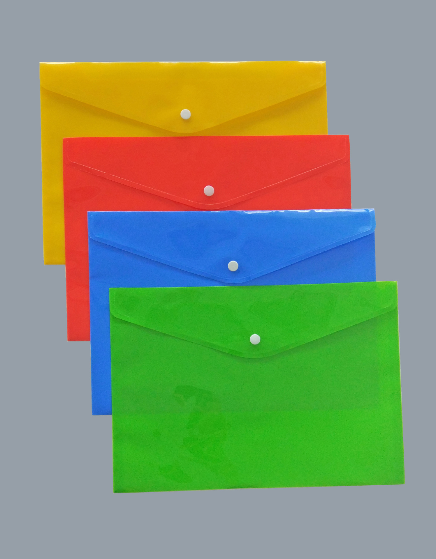 pp文件袋 定制 办公文具批发a4文件夹资料档案 按扣袋-logo广告